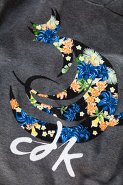CDK Hoodie Logo Floral anthrazit - unisex