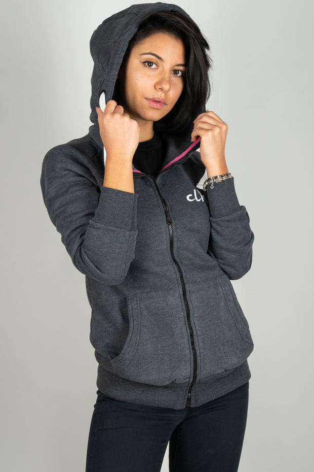 CLK Zipper Palmleaf anthrazit gelb - ladies